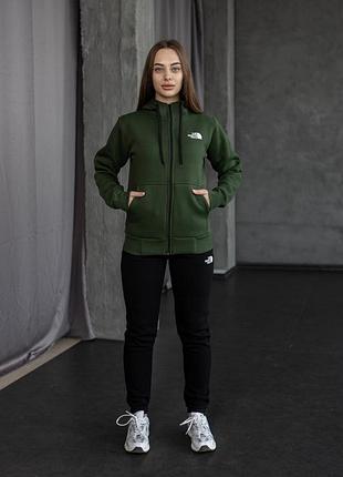 Костюм женский the north face зима:зип худи-штаны 2 пары носков в подарок