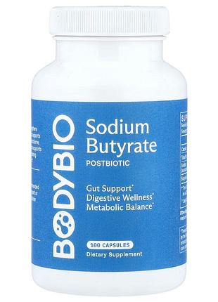 Bodybio sodium butyrate 100 капсул