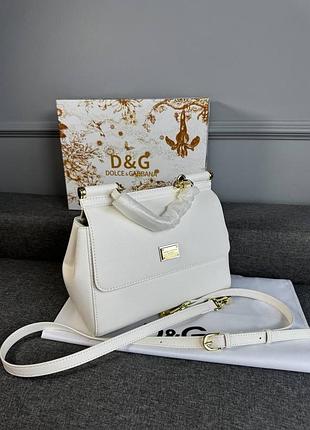 Сумка dolce & gabbana sicily white large size bag