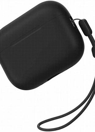 Силиконовый футляр blueo liquid silicone для наушников airpods pro 3 black