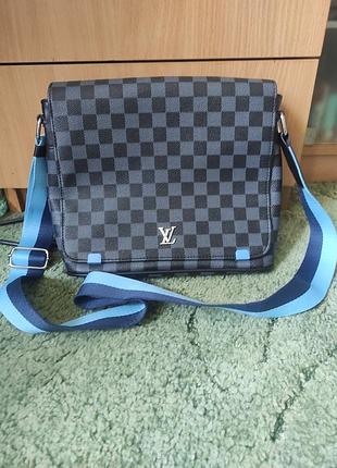 Нова чоловіча сумка-месенджер через плече в стилі louis vuitton district (із сша)