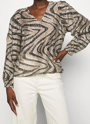 Стильная блуза second female lilly blouse в анималистический принт