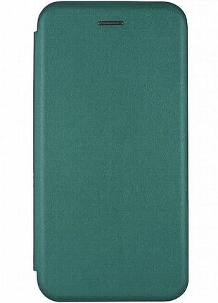 Кожаный чехол-книжка classy для samsung galaxy a27 зеленый
