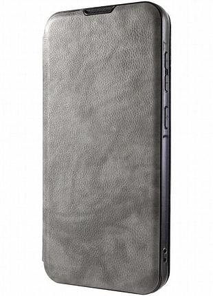 Кожаный чехол-книжка belora для xiaomi redmi note 8t gray