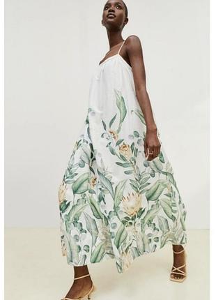 Красивый сарафан из смеси льна от h&amp;m