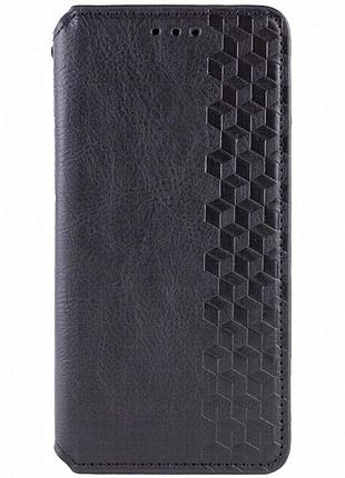 Кожаный чехол-книжка getman cubic (pu) для samsung galaxy a27 черный