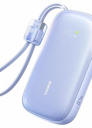 Портативное зу power bank baseus enerfill fc21 qpow 3 ultra 22.5w with cable 20000 mah (ppfls) galaxy blue