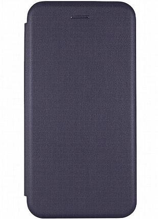 Кожаный чехол-книжка classy для samsung galaxy a11 темно-синий