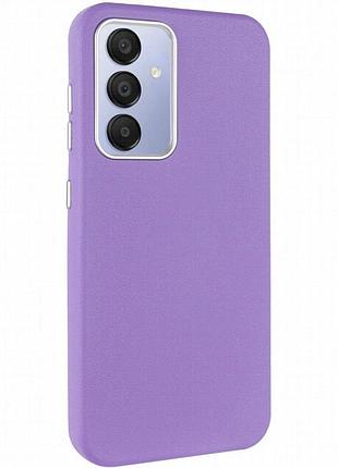 Кожаный чехол leather case metal buttons для samsung galaxy s24+ / s25+ light purple