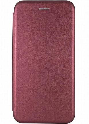Кожаный чехол-книжка classy для motorola edge 70 fusion / 70 fusion+ бордовый