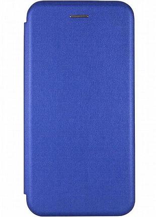Кожаный чехол-книжка classy для motorola edge 50 pro синий