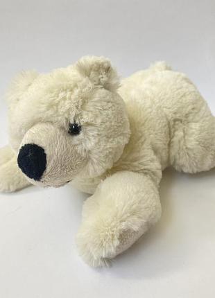 Мягкая игрушка оригинальный белый мишка полярный медведь bear лежачий медведь медвежонок плюшевый