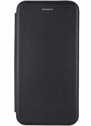 Кожаный чехол-книжка classy для motorola moto g15 4g черный