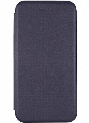 Кожаный чехол-книжка classy для infinix smart 10 темно-синий