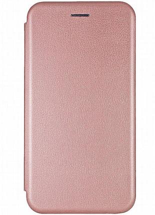 Кожаный чехол-книжка classy для motorola moto g72 rose gold
