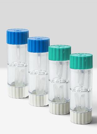 Комплект 4 шт контейнер для хранения жестких контактных линз жкл, набор для ночных и ортокератологических линз gp-159-b