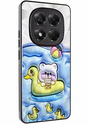 Tpu+pc чехол prisma fluffie для xiaomi redmi note 14 pro 5g ducklings