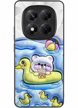 Tpu+pc чехол prisma fluffie для xiaomi redmi note 14 pro 5g ducklings 2