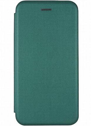 Кожаный чехол-книжка classy для motorola edge 50 neo зеленый