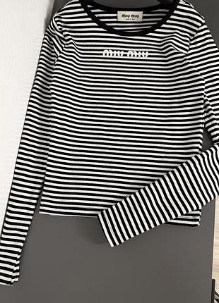 Лонг лонгслів miu miu