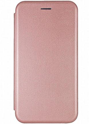 Кожаный чехол-книжка classy для motorola moto g24 / g04 / e14 rose gold