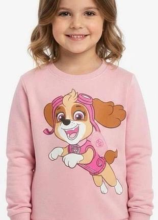 Світшот для дівчинки paw patrol рожевий