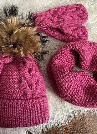 Шапка комплект теплый на девочку ❄️ 10