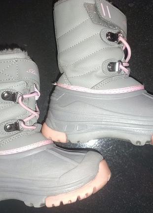 Детские 24 р. утепленные слипоны чуные skechers bobs sn 88885n