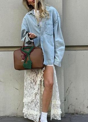 Джинсовий жакет сорочка zara 2