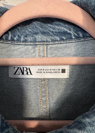 Джинсовий жакет сорочка zara 6