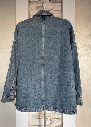 Джинсовий жакет сорочка zara 9