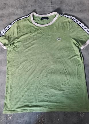 Чоловіча футболка fred perry з лампасами, салатова