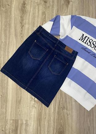 Джинсовая синяя юбка ❤️ 4