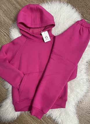 Теплый костюм худи штаны новый стиль zara