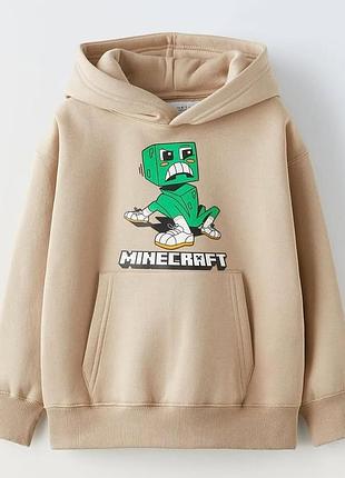 Худі для хлопчика minecraft бежеве
