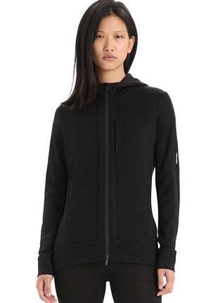 Icebreaker merino 260 quantum iii ls zip hoodie жіноче вовняне худі кофта термо