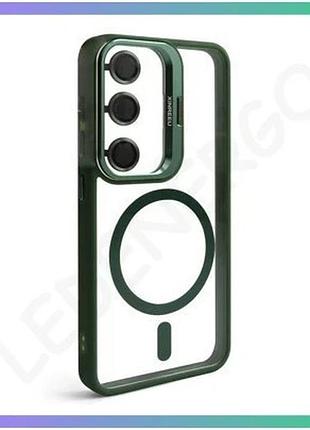 Чехол magsafe для samsung galaxy s24/s921 2024 с подставкой и защитой для камер зеленый sku_2710000318 sku_stcom_2710000318705