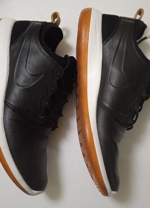 Кросівки nike roshe two leather premium "black gum".