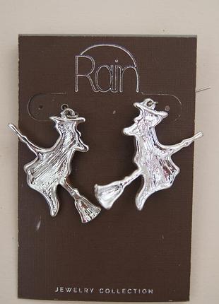 Серьги ведьмы ретро эмаль rain 3