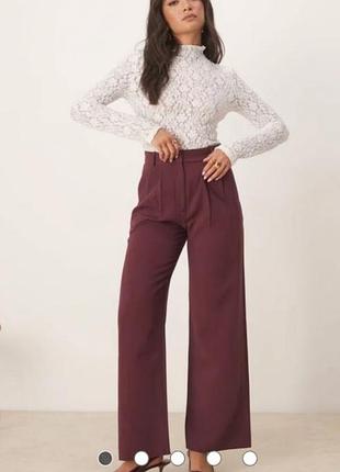 Красивые брюки палаццо в бордово-виновом оттенке от abercrombie &amp; fitch💜❤️