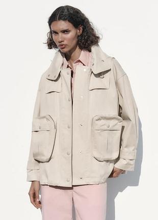 Тренч плащ zara с карманами размер м, большемерит лимитированая колекция