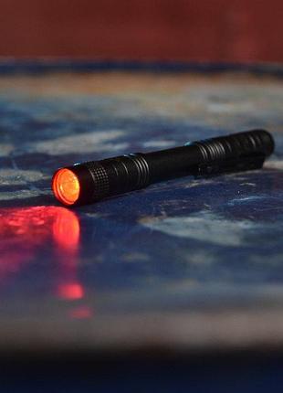 Мощный ручной фонарик красного свечения ent led mini вт6486