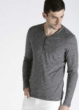 Стильний лонгслив s.oliver з вирізом хенлі. розмір xl slim fit1 фото