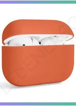 Чехол для airpods pro силіконовий помаранчевий протиударний для захисту навушників apple sku_271000019 sku_stcom_2710000192510