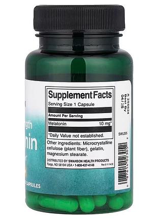 Swanson melatonin 10 mg 60 капсул 2