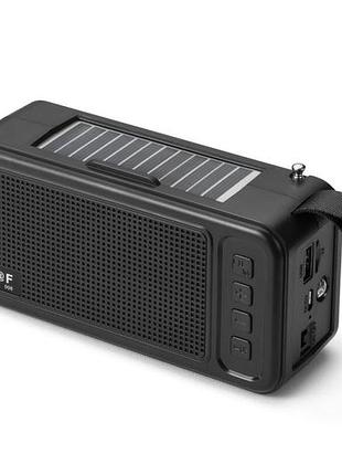 Портативна bluetooth колонка з радіо h@f hf-008 з сонячною панеллю та ліхтариком