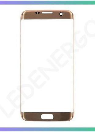 Стекло дисплея для замены samsung galaxy s7 edge g935 2016 золотое оригинальное качество для ремонта с sku_2710000145103
