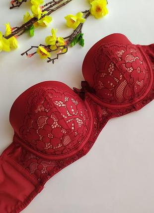 Круглый бюстгалтер балконет на силиконовых полосках hunkemoller, eur 75b