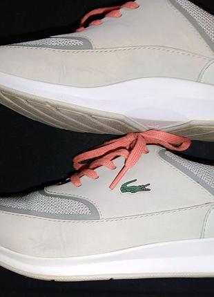 Детские р.35.5 кроссовки lacoste белый 2