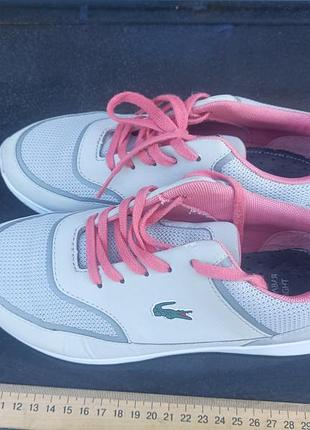 Детские р.35.5 кроссовки lacoste белый 7